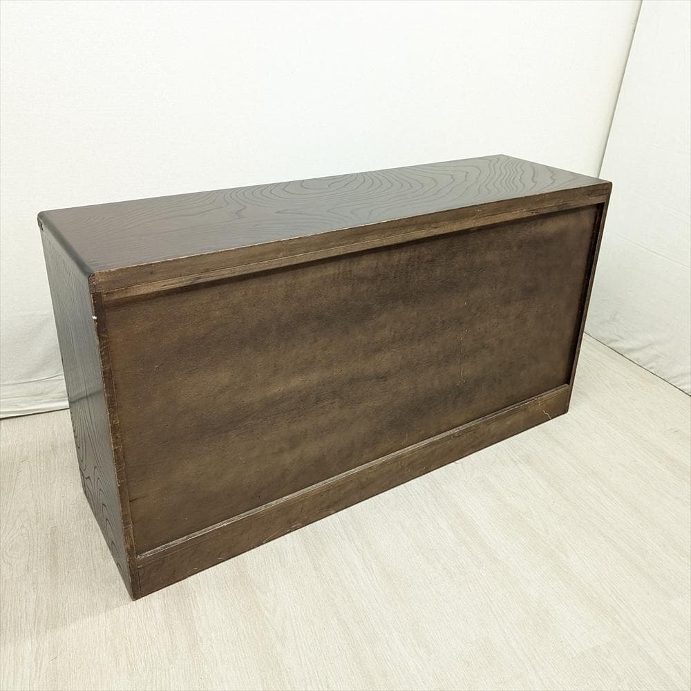 欅 ケヤキ　ローチェスト　ワイドチェスト　タンス　箪笥　引き出し　ドロワー　収納