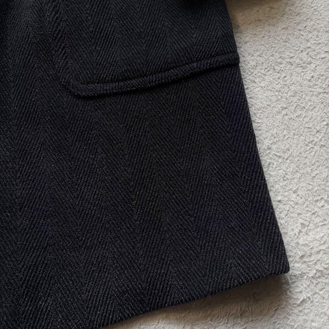 美品✨グローバーオール ダッフルコート キングストン ヘリンボーン グレー XL