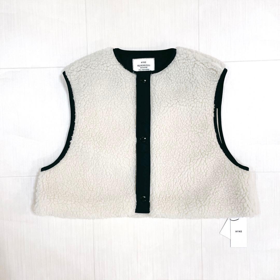タグ付き✨24AW HYKE FAUX SHERING VEST ボアベスト