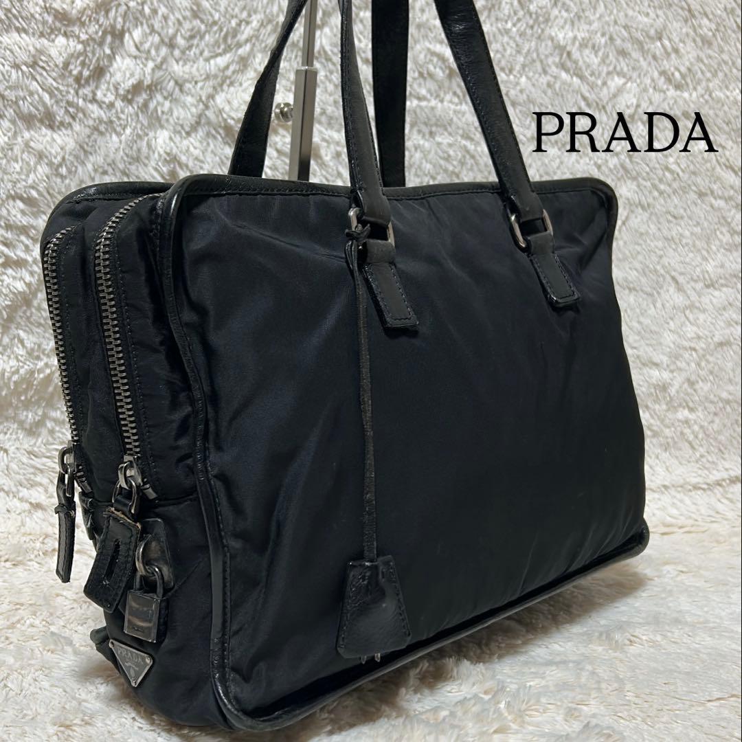 プラダ ビジネスバック ナイロン 三角ロゴ ブラック 黒 レディース メンズ