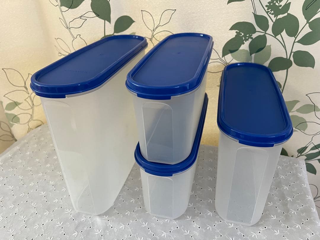 【新品未使用】タッパーウェア スーパーオーバル #2 #3 #4 4個セット