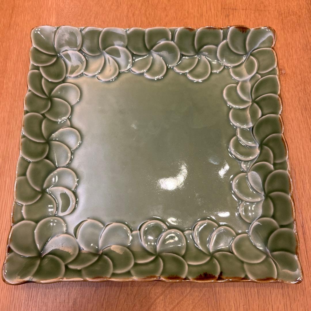 JENGGALA 緑色 正方形プレート 6枚セット