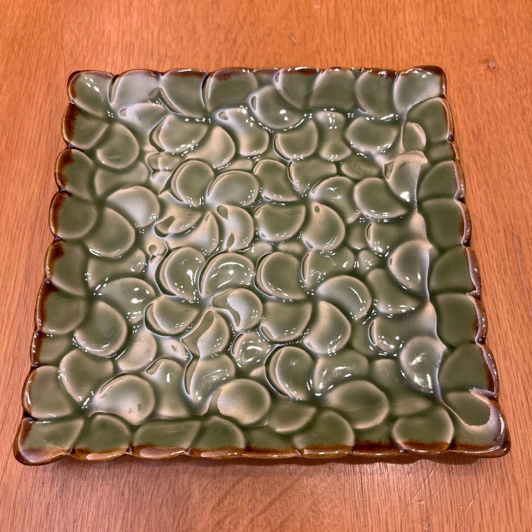 JENGGALA 緑色 正方形プレート 6枚セット