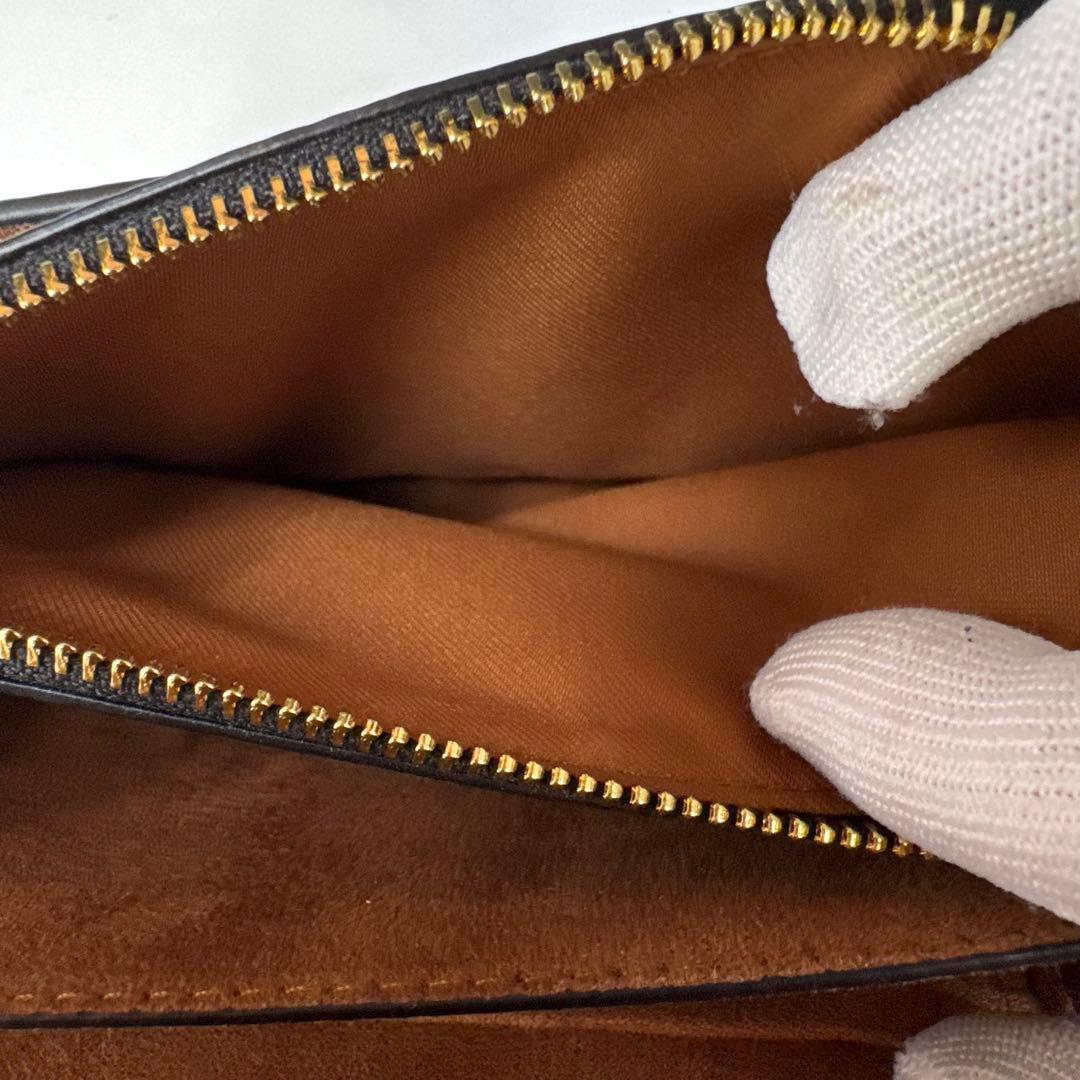 極美品✨COACH チェーン　ショルダーウォレット　ブラック　レザー　3way