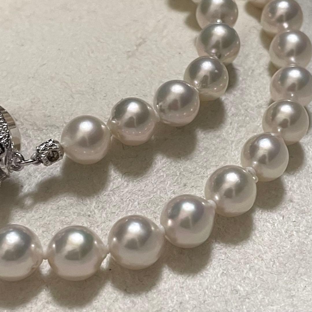 【テリ強✨大珠】 あこや真珠 ネックレス 7.5-8.0 パール アコヤ 本真珠