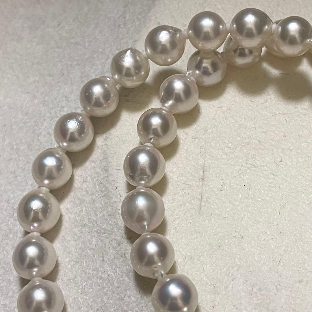 【テリ強✨大珠】 あこや真珠 ネックレス 7.5-8.0 パール アコヤ 本真珠