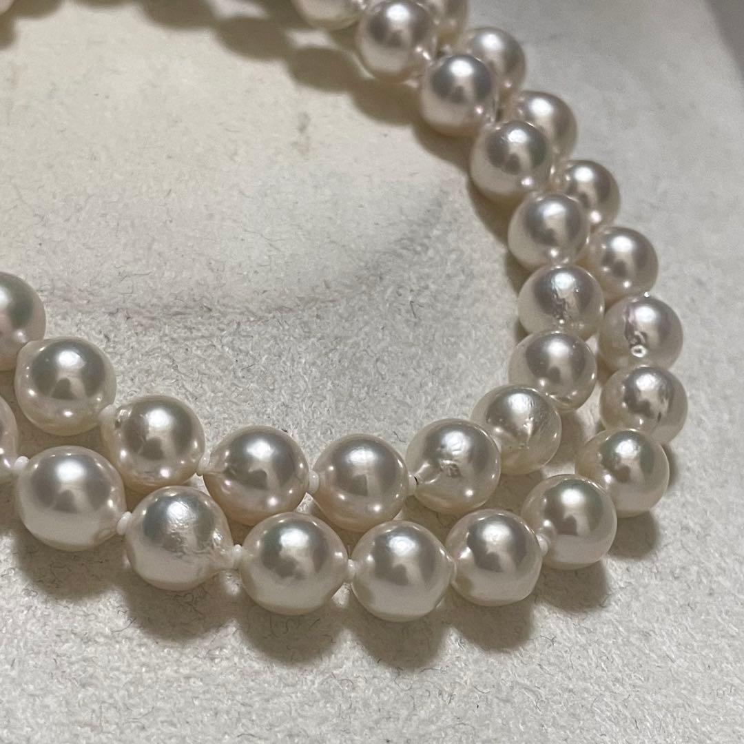 【テリ強✨大珠】 あこや真珠 ネックレス 7.5-8.0 パール アコヤ 本真珠