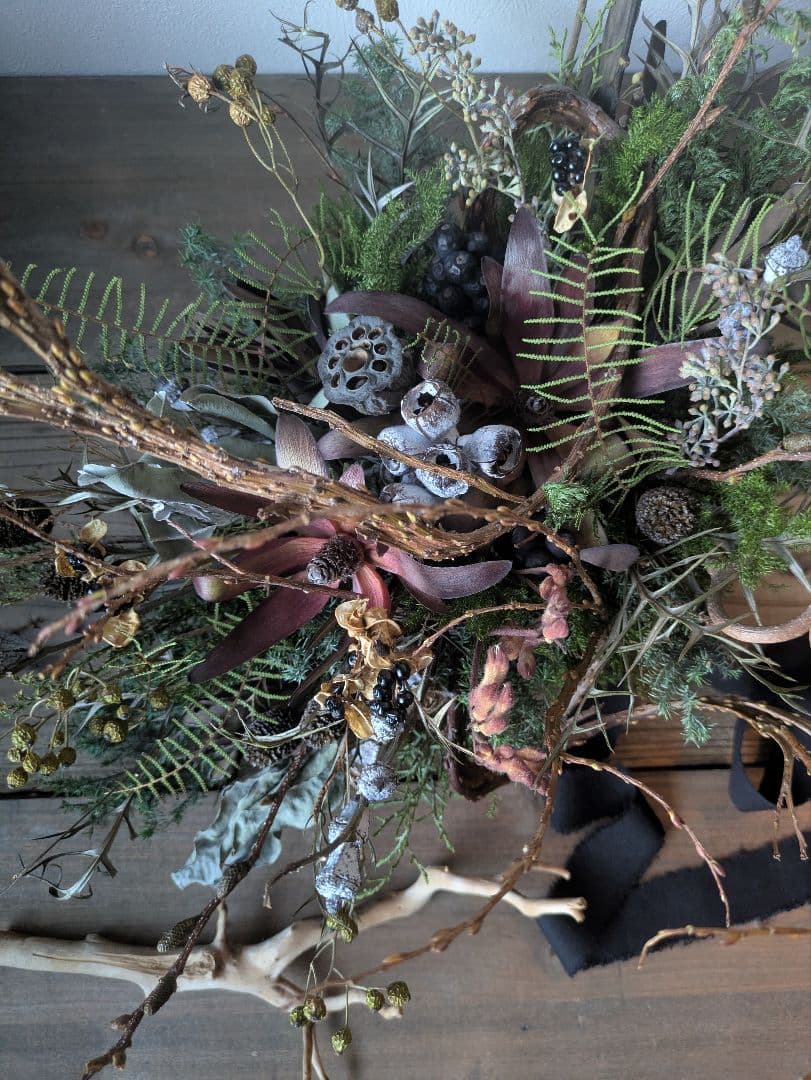 ドライフラワー　オブジェ　クリスマス　正月　インテリア