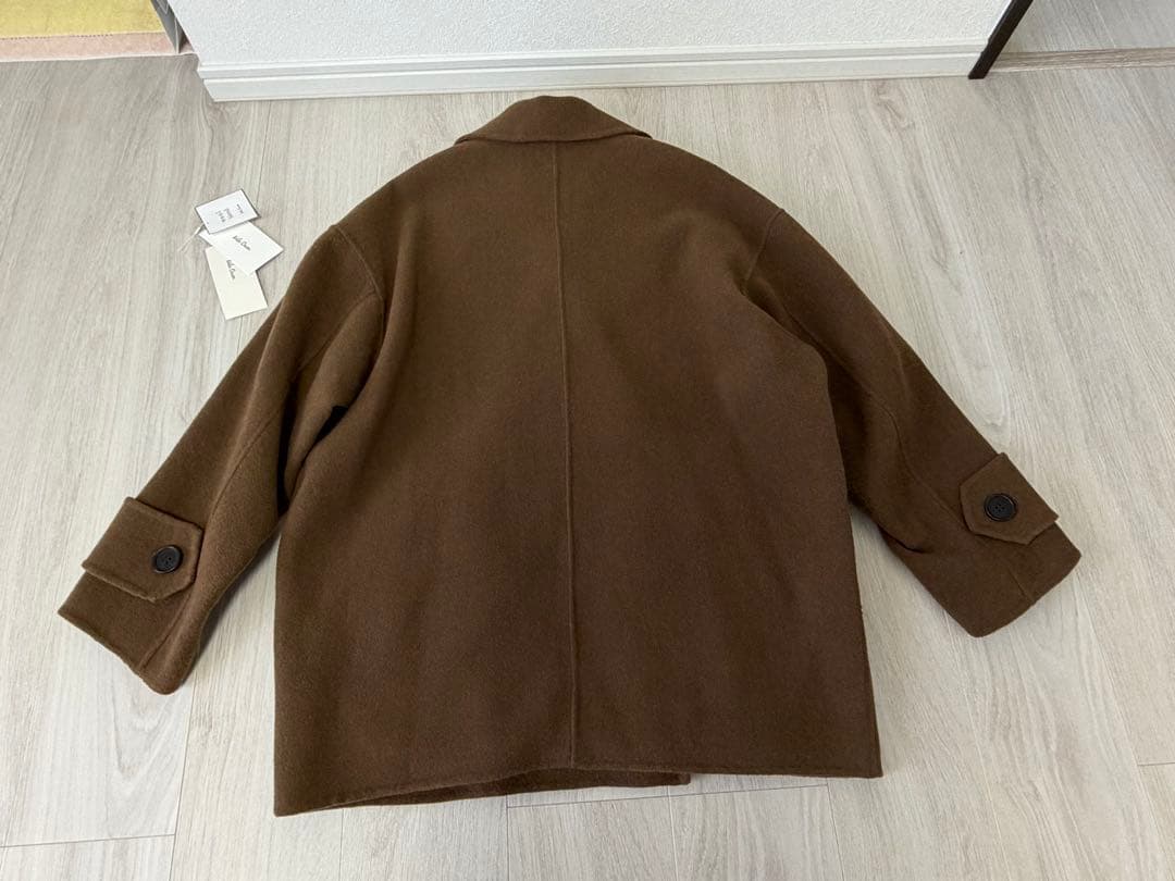 ミラオーウェンwoolコクーンシルエットピーコート★１/M