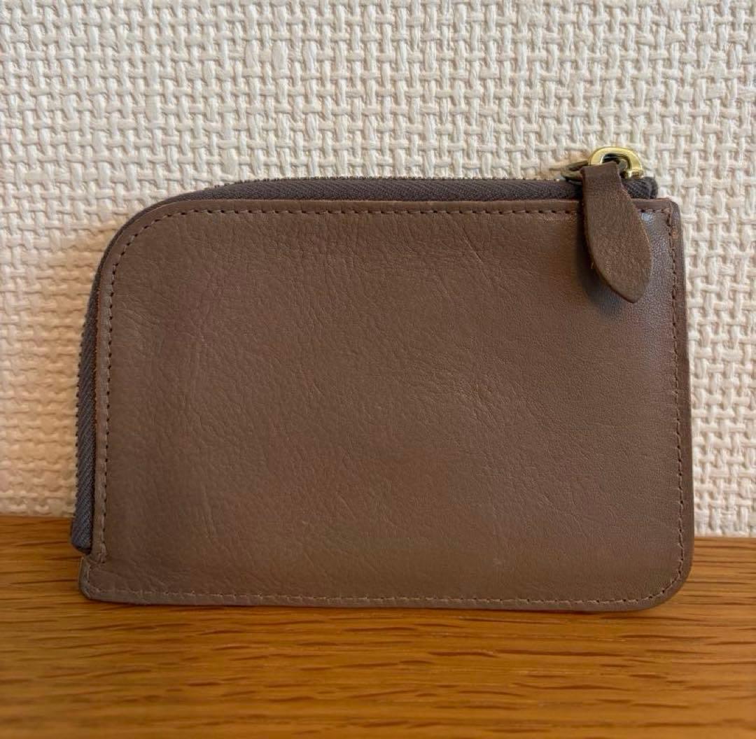 IL BISONTE イルビゾンテ　L字ファスナーケース　グレージュ