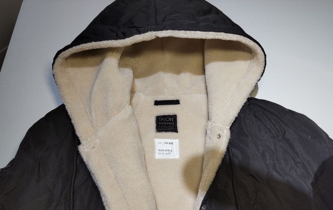 TAION ミリタリー ダウンケープ ポンチョ ユニセックス