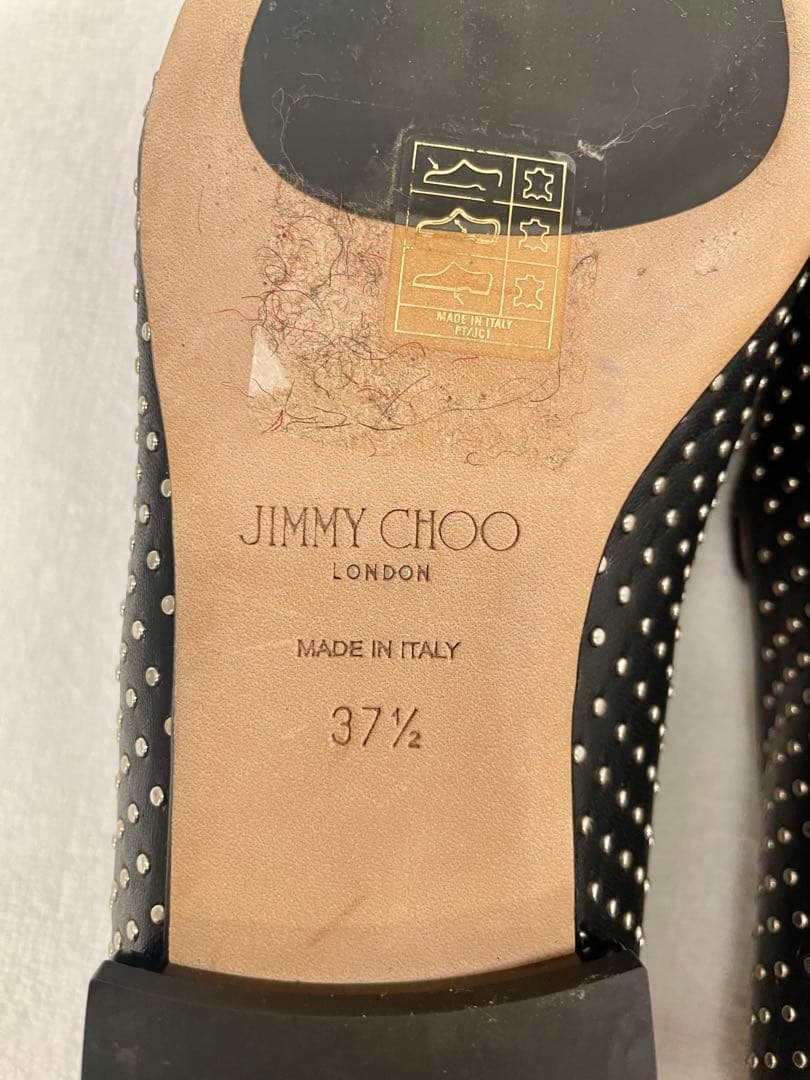 み*に様 Jimmy Choo スタッズ付き パンプス ローヒール 37 1/2