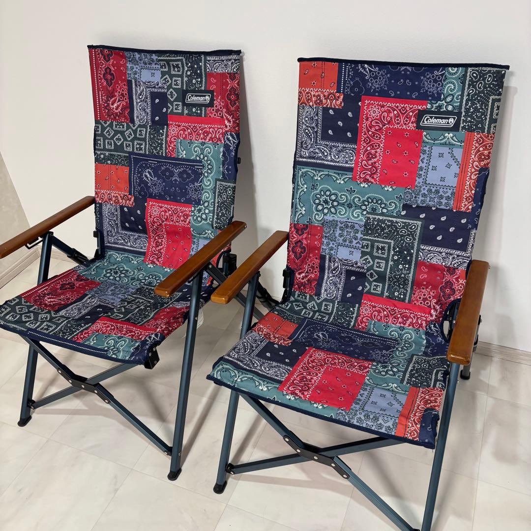 Coleman × BEAMS レイチェア バンダナ柄　コラボ限定2脚セット