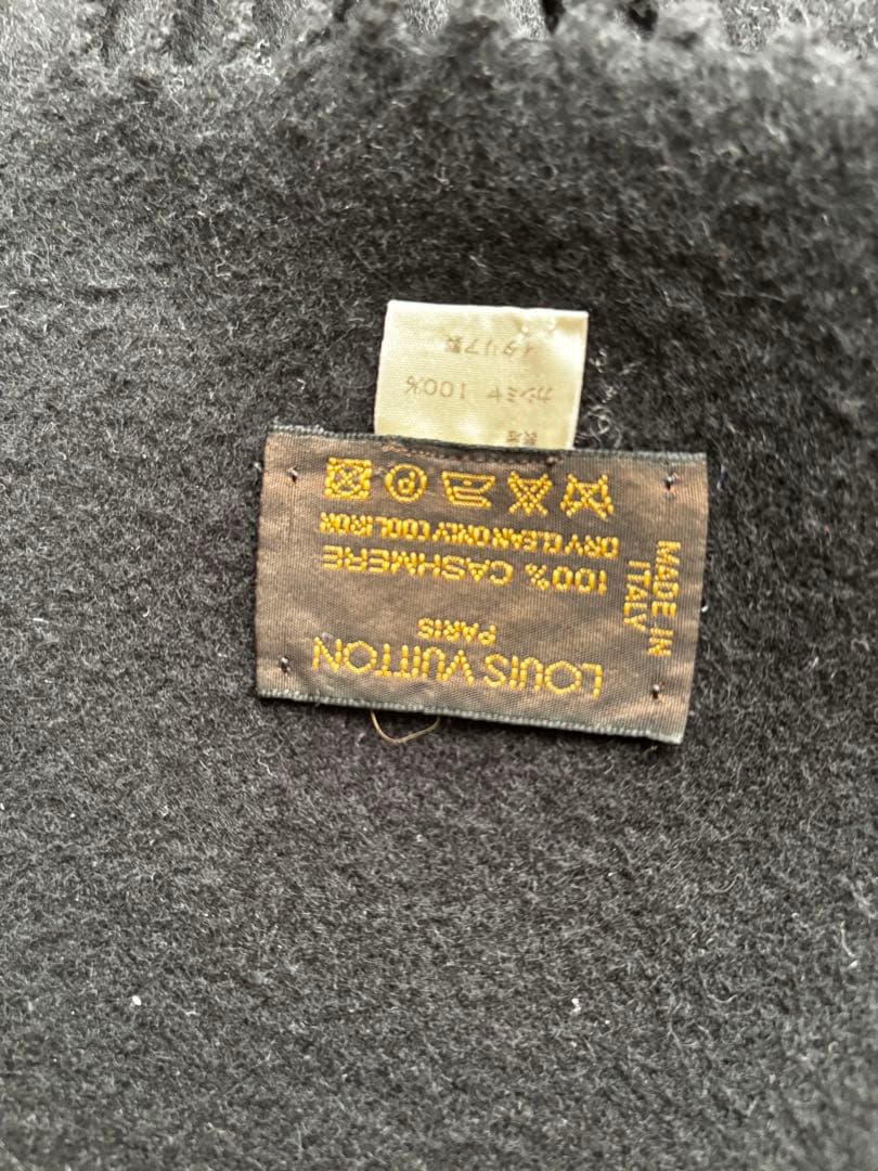Louis Vuitton ブラック カシミヤ マフラー美品