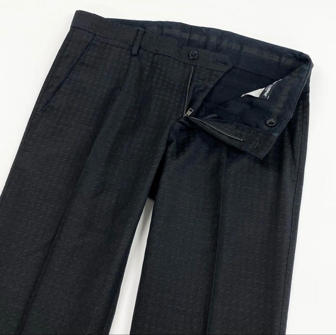 《美品》DOLCE＆GABBANA 3ピーススーツ　千鳥格子44サイズ ブラック