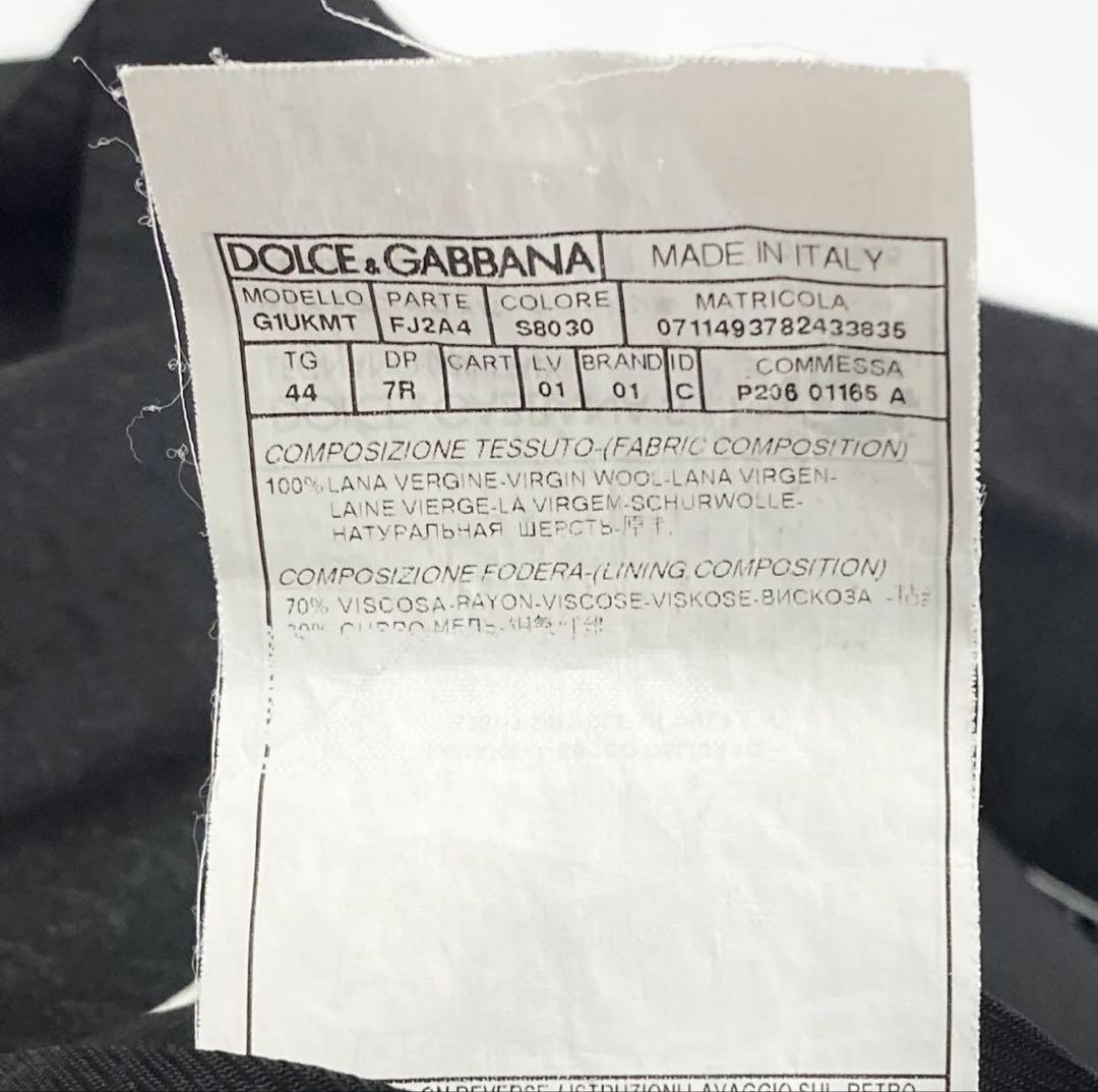 《美品》DOLCE＆GABBANA 3ピーススーツ　千鳥格子44サイズ ブラック