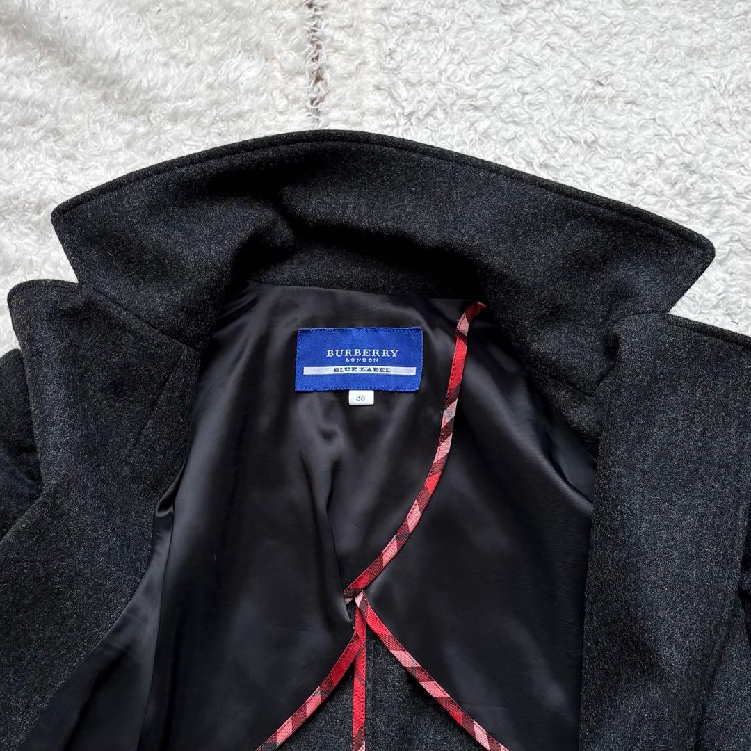 バーバリー テーラードジャケット 38 バーバリーチェック 金属ボタン ウール