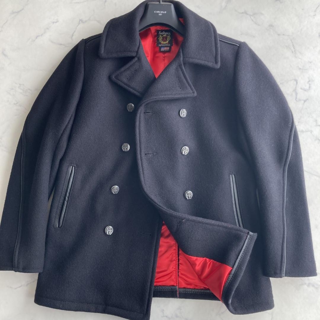 Ｌサイズ【ほぼ未使用】ショット×クライミー メタルボタン ピーコート