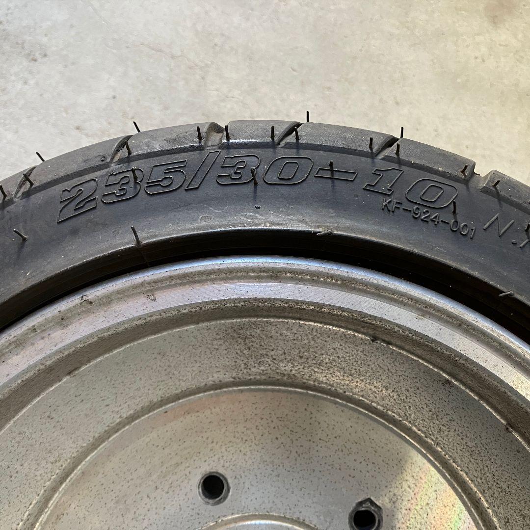 け*た様 ジャイロキャノピー2スト 235/30-10 アルミホイールセット