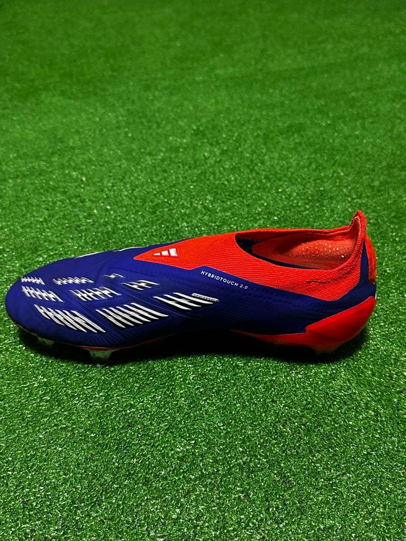 adidasプレデター FG サッカースパイク 青赤 使用少 美品 24.5cm