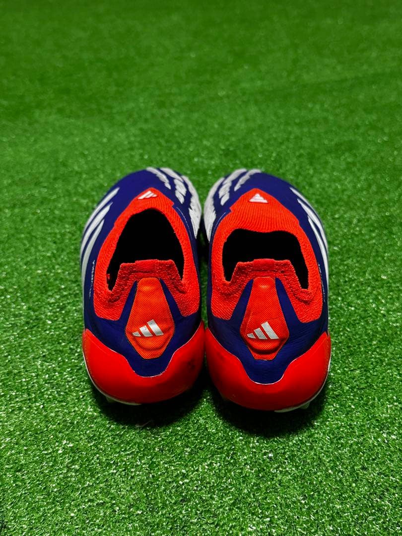 adidasプレデター FG サッカースパイク 青赤 使用少 美品 24.5cm