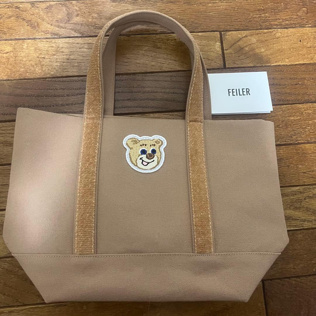 フェイラー　オールドテディ　ワッペントートバッグ(小) ベージュ