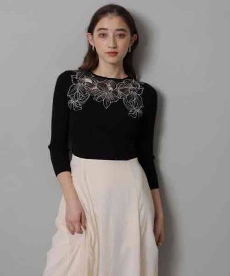 極美品【Rirandture】レースドッキングワンピース