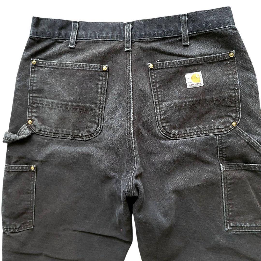 スーパーフェード　カーハート　ダブルニー　ペインターパンツ　USA製　ブラック