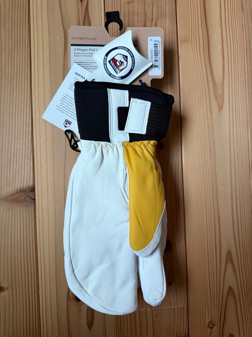 新品タグ付き HESTRA ヘストラ ミトン 3フィンガー グラブ サイズ8
