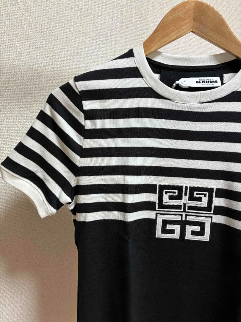 ★新品未使用★ GIVENCHY 4G ストライプ コットン Tシャツ