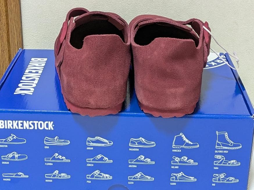新品ビルケンシュトックLONDONマルーン スエードレザーシューズ41サイズ