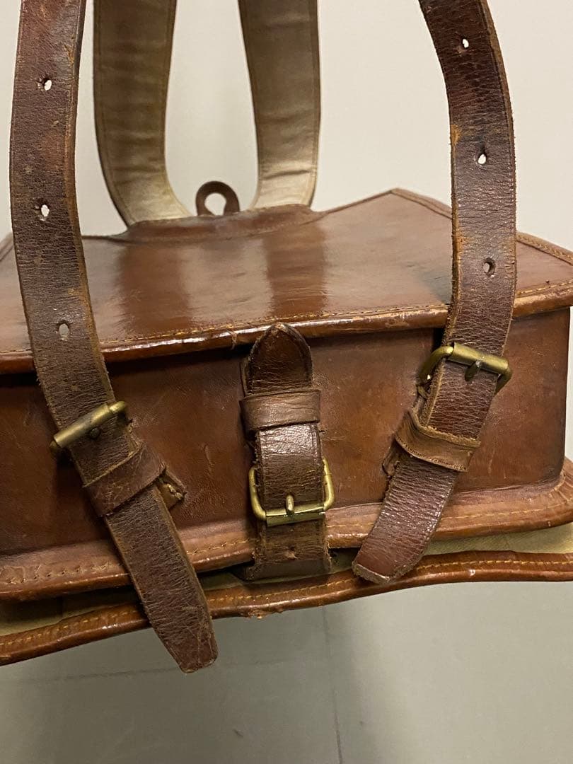 【美品 日本陸軍 将校？兵隊？下士官？ 背嚢】 戦前 当時物 旧日本軍 骨董品