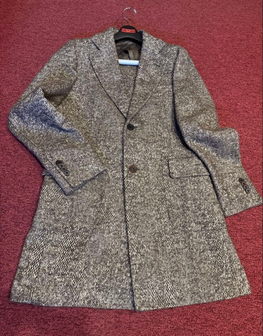 Y*e様 【美品】アルチザン アルパカ、モヘア混合 ブラウン系チェスターコート