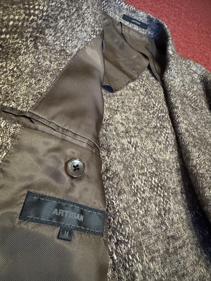 Y*e様 【美品】アルチザン アルパカ、モヘア混合 ブラウン系チェスターコート