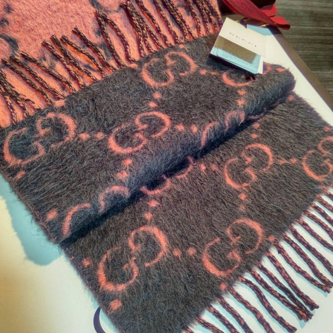 ❤美品箱付き❤GUCCI マフラー ストール スカーフ❤ピンク　アルパカ❤