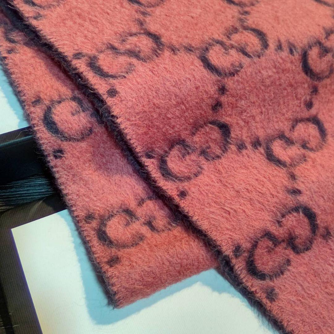 ❤美品箱付き❤GUCCI マフラー ストール スカーフ❤ピンク　アルパカ❤