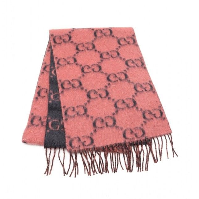 ❤美品箱付き❤GUCCI マフラー ストール スカーフ❤ピンク　アルパカ❤