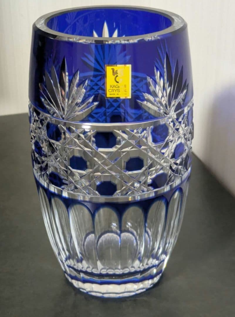 定価55000円　新品未使用　カガミクリスタル　江戸切子　花瓶