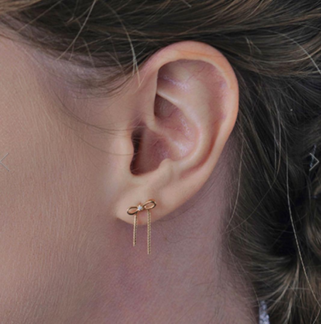 STAR JEWELRY K10ピアスwinter限定　INFINITY BOW