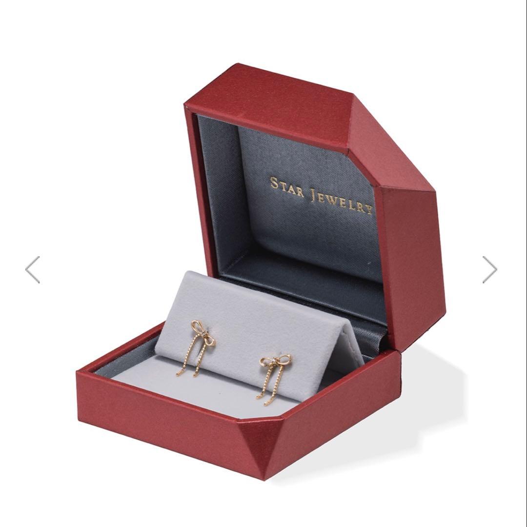 STAR JEWELRY K10ピアスwinter限定　INFINITY BOW