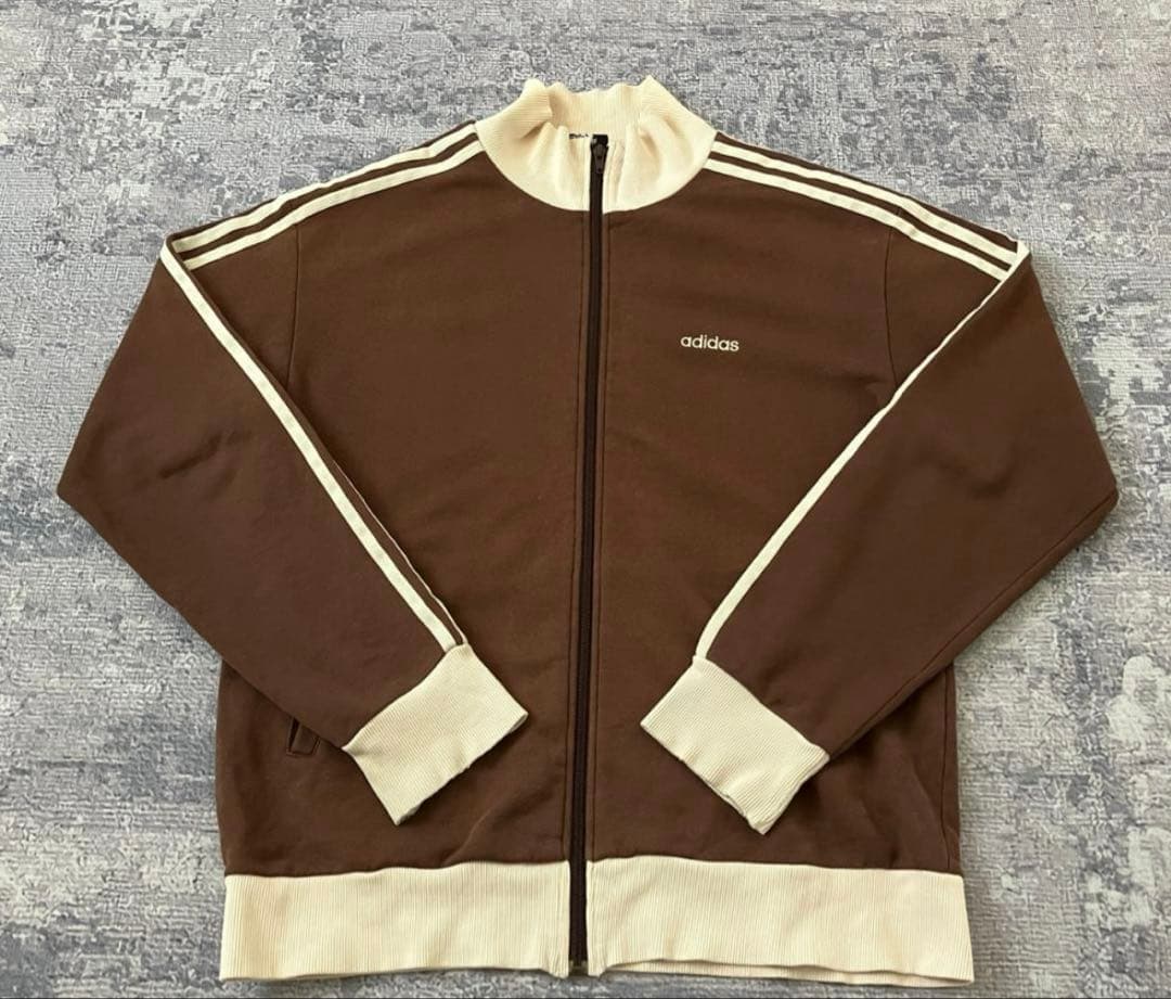 adidas ジャージ トラックジャケット ブラウン アディダス M
