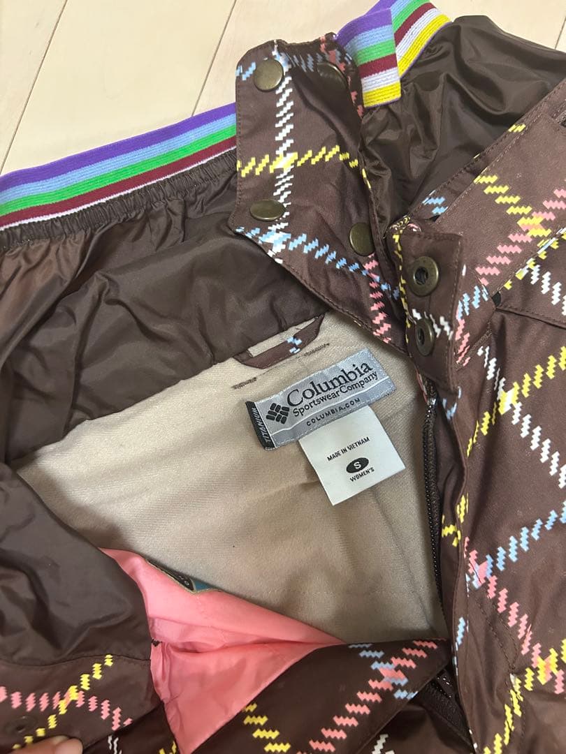 Columbia コロンビア　スノーウェア レディース　S ピンク　茶色
