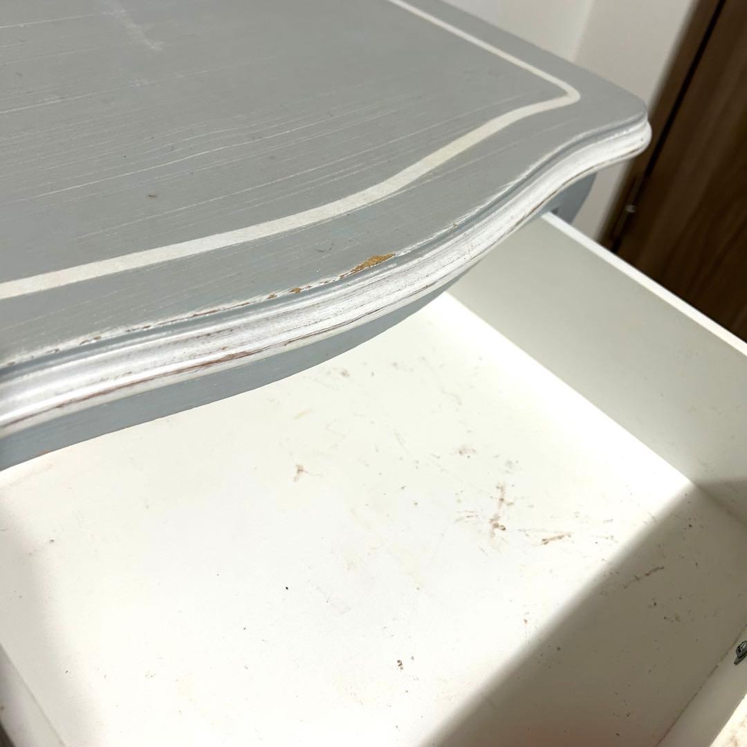 kinoベッドサイドサイドテーブル ブルーグレー