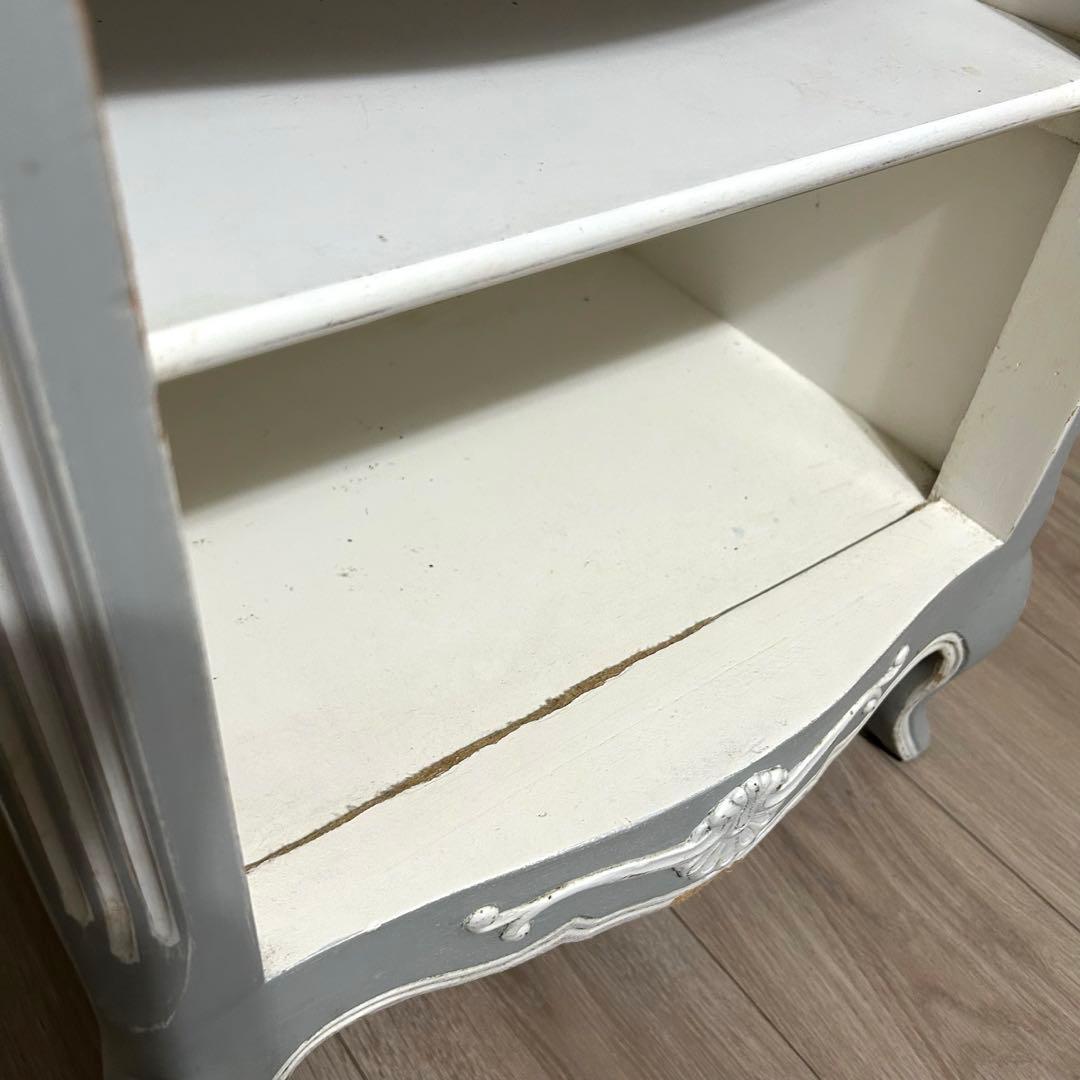 kinoベッドサイドサイドテーブル ブルーグレー