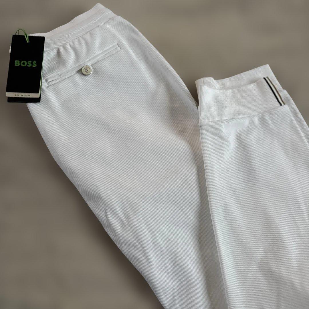 BOSS ホワイト白 ストレッチパンツ S テニス