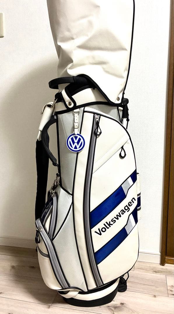 Volkswagen ゴルフキャディバッグ ホワイト/ブルー