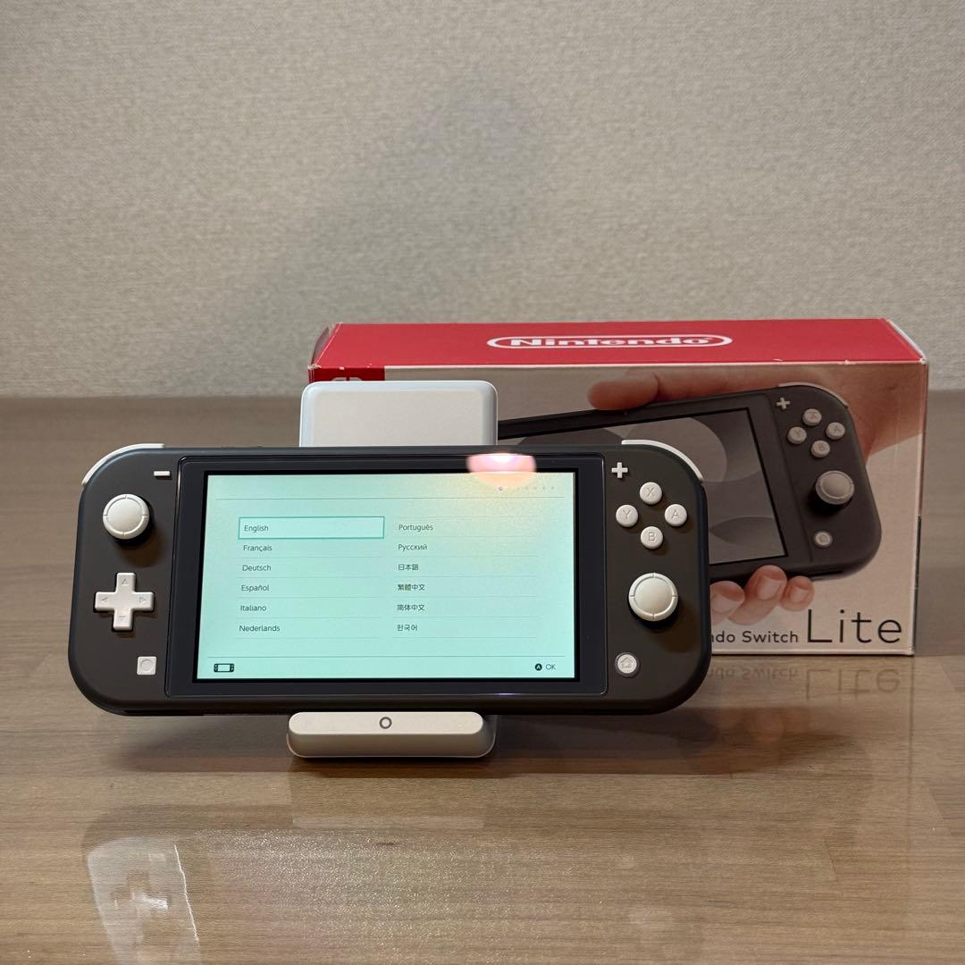 7-103【美品】Switch LITE グレー 箱付き