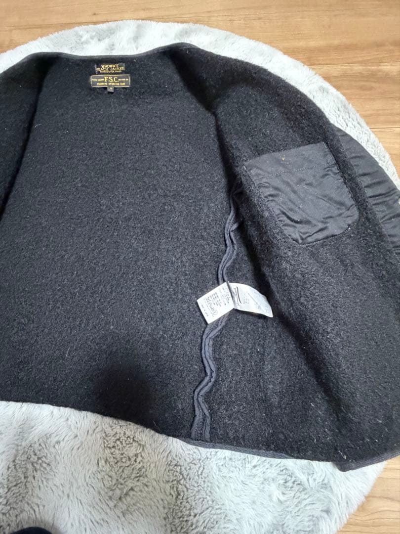 ブラウンズビーチ FSC アーバンリサーチ ノーカラージャケット ウール
