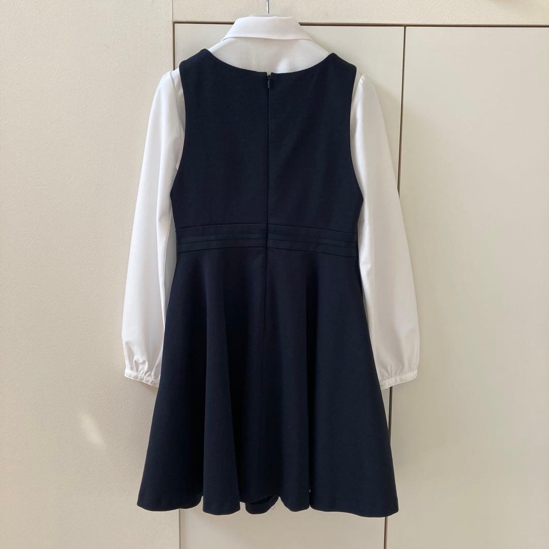 組曲150 フォーマル　ネイビージャケット　ノースリーブワンピース　ブラウス