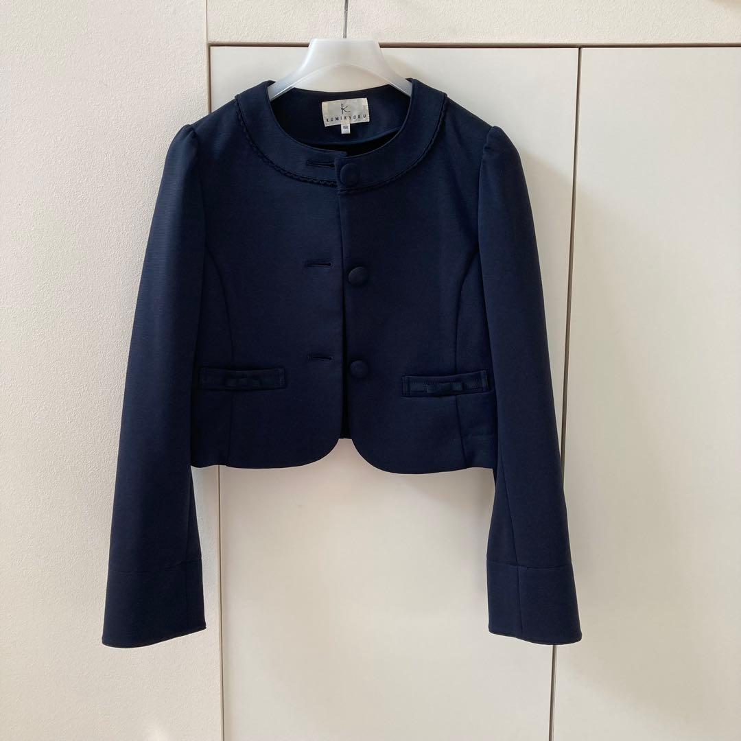 組曲150 フォーマル　ネイビージャケット　ノースリーブワンピース　ブラウス